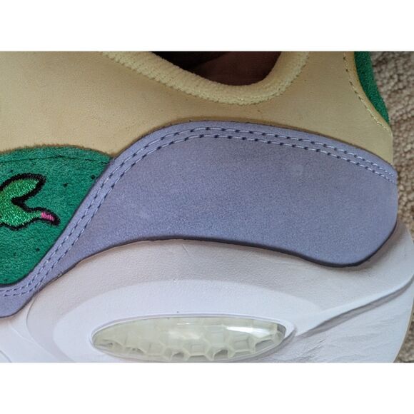 Reebok BBC Question Low Shoes Mens 9.5 Allen Iverson Ice Cream Yellow Green - Picture 14 of 16